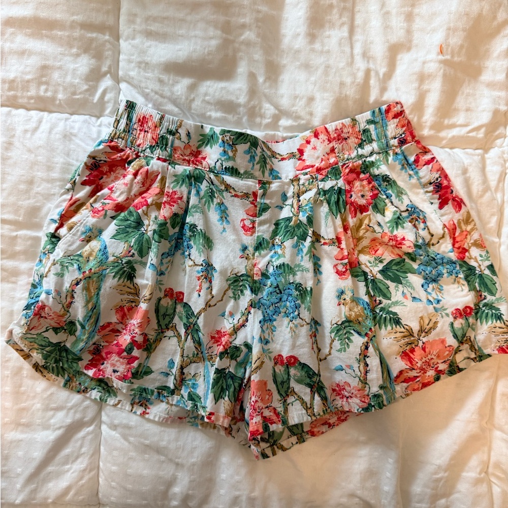 Janie and Jack White Floral Casual Shorts